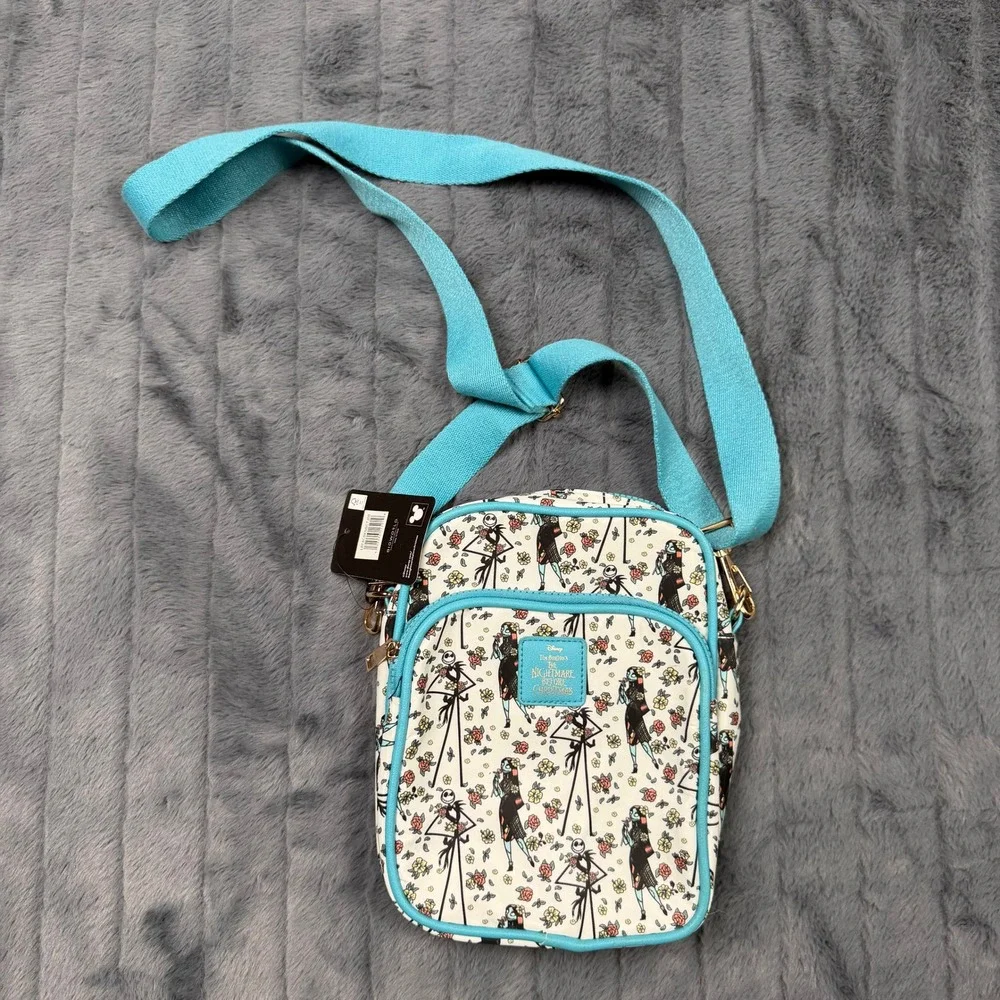 Nightmare Before Christmas Crossbody Bag White NBC Jack Sally Floral Print